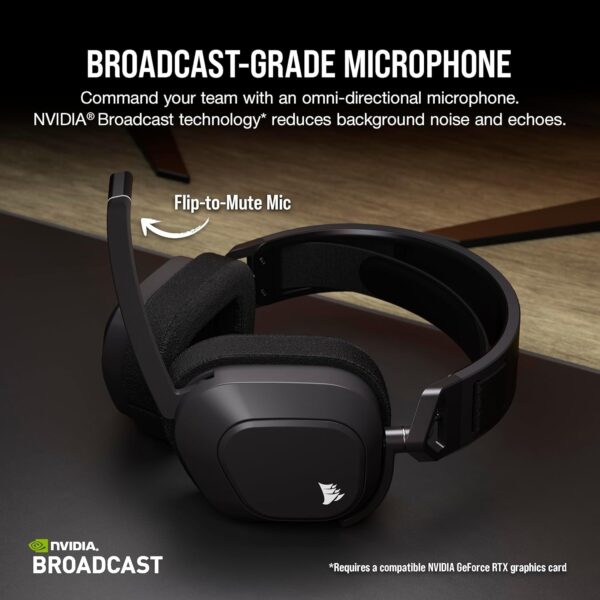 CORSAIR HS80 RGB Over ear WIRELESS Multiplatform Gaming Headset – Dolby Atmos – Omni-Directional Microphone – iCUE Compatible – PC, Mac, PS5, PS4 – White - Image 37
