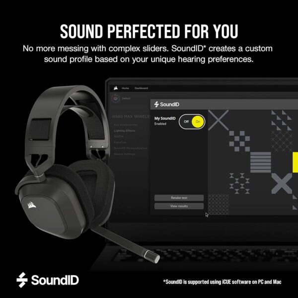 CORSAIR HS80 RGB Over ear WIRELESS Multiplatform Gaming Headset – Dolby Atmos – Omni-Directional Microphone – iCUE Compatible – PC, Mac, PS5, PS4 – White - Image 38