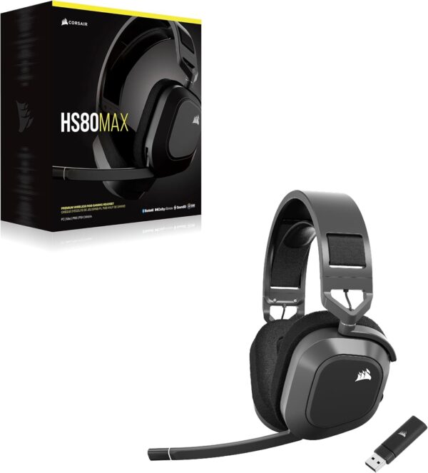 CORSAIR HS80 RGB Over ear WIRELESS Multiplatform Gaming Headset – Dolby Atmos – Omni-Directional Microphone – iCUE Compatible – PC, Mac, PS5, PS4 – White - Image 40