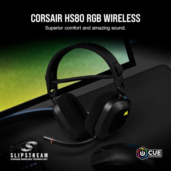CORSAIR HS80 RGB Over ear WIRELESS Multiplatform Gaming Headset – Dolby Atmos – Omni-Directional Microphone – iCUE Compatible – PC, Mac, PS5, PS4 – White - Image 43