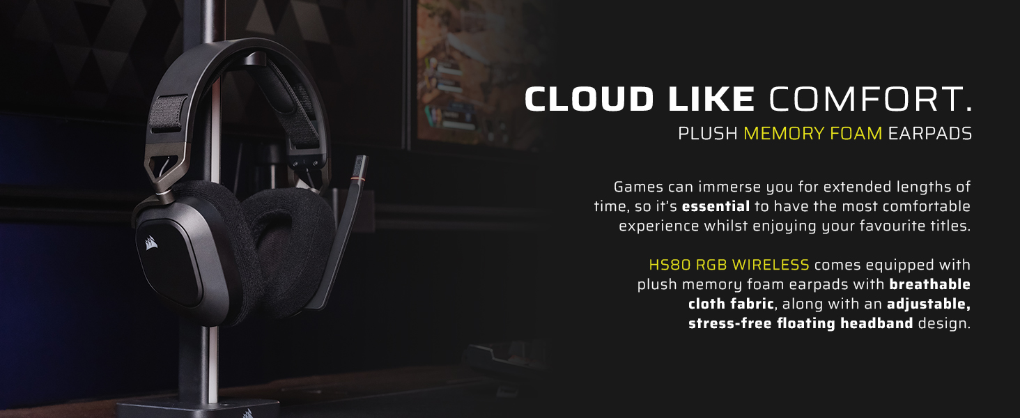 Memory Foam; Comfortable Headset; Adjustable Headset; Fabric Headset