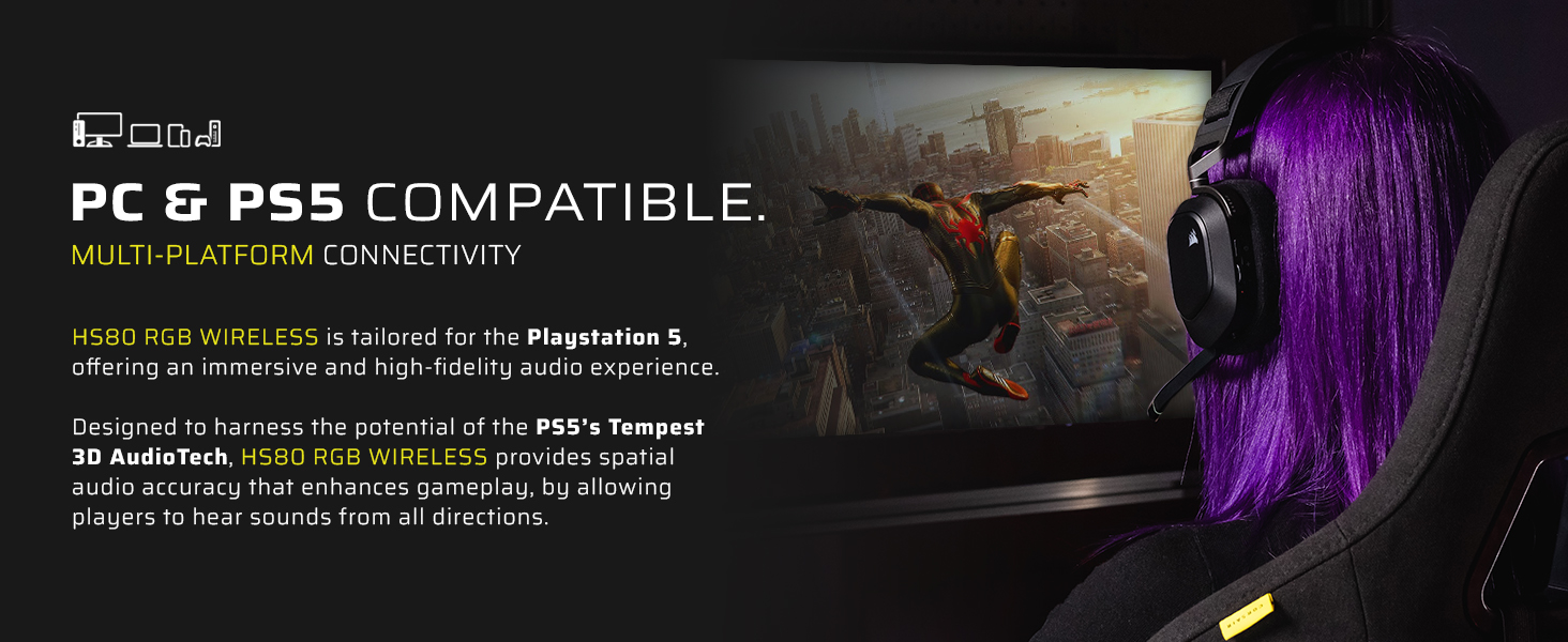 PS5 Headset; PC Headset; 3D AudioTech; High-fidelity Headset; PC; PS5; Playstation 5