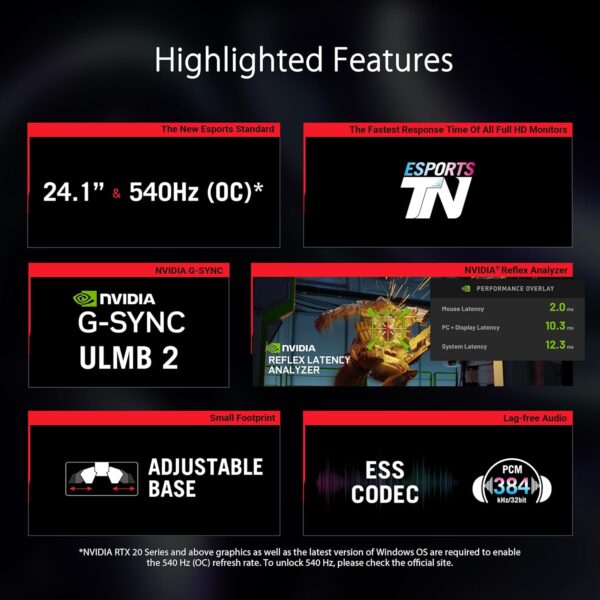 ASUS ROG Swift OLED PG27AQDM gaming monitor ― 27-inch (26.5-inch viewable) QHD (2560 x 1440) OLED panel, 240Hz, 0.03 ms response time, G-SYNC® compatible, 99% DCI-P3, true 10-bit color - Image 11