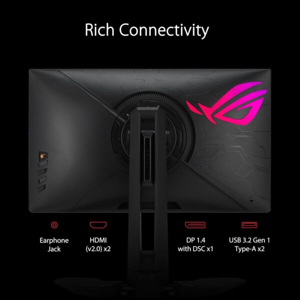 ASUS ROG Swift OLED PG27AQDM gaming monitor ― 27-inch (26.5-inch viewable) QHD (2560 x 1440) OLED panel, 240Hz, 0.03 ms response time, G-SYNC® compatible, 99% DCI-P3, true 10-bit color - Image 15