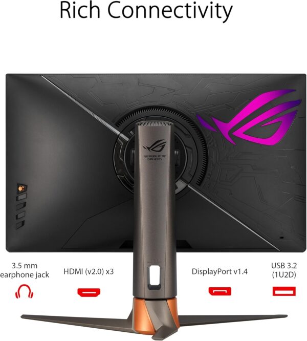 ASUS ROG Swift OLED PG27AQDM gaming monitor ― 27-inch (26.5-inch viewable) QHD (2560 x 1440) OLED panel, 240Hz, 0.03 ms response time, G-SYNC® compatible, 99% DCI-P3, true 10-bit color - Image 22