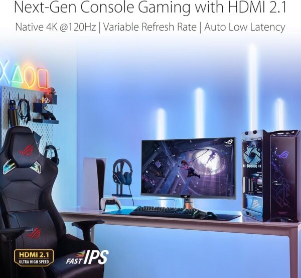 ASUS ROG Swift OLED PG27AQDM gaming monitor ― 27-inch (26.5-inch viewable) QHD (2560 x 1440) OLED panel, 240Hz, 0.03 ms response time, G-SYNC® compatible, 99% DCI-P3, true 10-bit color - Image 29