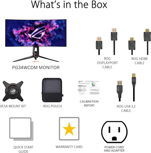 ASUS ROG Swift OLED PG27AQDM gaming monitor ― 27-inch (26.5-inch viewable) QHD (2560 x 1440) OLED panel, 240Hz, 0.03 ms response time, G-SYNC® compatible, 99% DCI-P3, true 10-bit color - Image 61