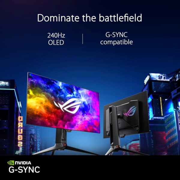 ASUS ROG Swift OLED PG27AQDM gaming monitor ― 27-inch (26.5-inch viewable) QHD (2560 x 1440) OLED panel, 240Hz, 0.03 ms response time, G-SYNC® compatible, 99% DCI-P3, true 10-bit color - Image 70