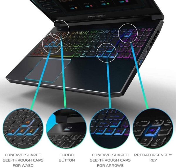 Acer Predator Helios 300 Gaming Laptop, Intel i7-10750H, NVIDIA GeForce RTX 3060 Laptop GPU, 15.6" Full HD 144Hz 3ms IPS Display, 16GB DDR4, 512GB NVMe SSD, WiFi 6, RGB Keyboard, PH315-53-71HN - Image 8