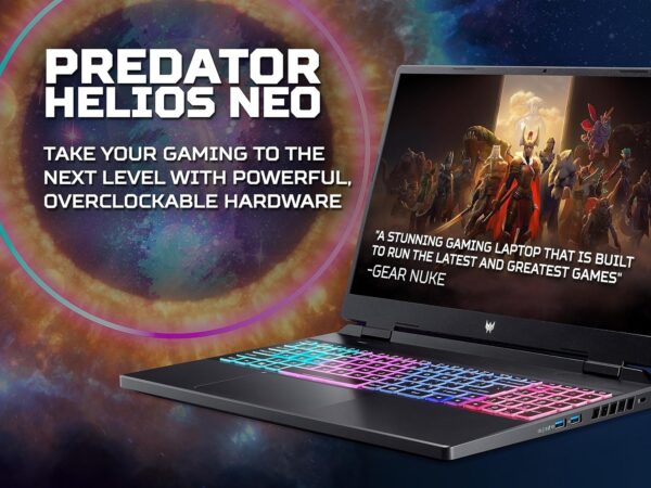 Acer Predator Helios Neo 16 PHN16-71 16-inch Gaming Laptop - (Intel Core i9-13900HX, 16 GB RAM, 1 TB SSD, NVIDIA GeForce RTX 4070 8G, 2560 x 1600 165Hz Display, Windows 11, Black) - Image 3