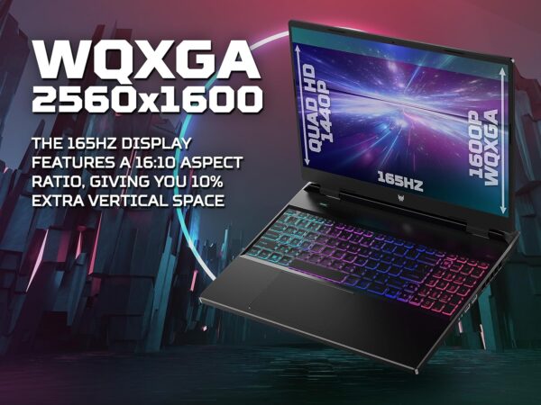 Acer Predator Helios Neo 16 PHN16-71 16-inch Gaming Laptop - (Intel Core i9-13900HX, 16 GB RAM, 1 TB SSD, NVIDIA GeForce RTX 4070 8G, 2560 x 1600 165Hz Display, Windows 11, Black) - Image 6