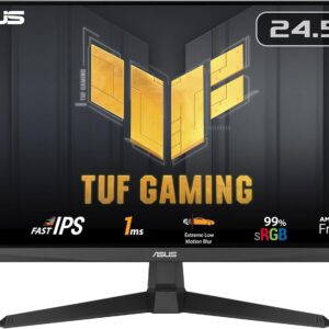 ASUS TUF Gaming VG259Q3A Gaming Monitor – 25"(24.5 inch viewable), Full HD(1920x1080), 180Hz, Fast IPS, ELMB, 1ms (GTG), FreeSync™, Variable Overdrive, 99% sRGB