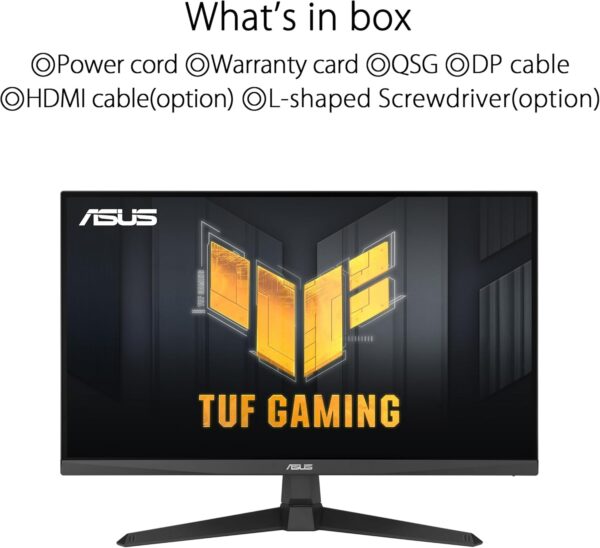 ASUS TUF Gaming VG259Q3A Gaming Monitor – 25"(24.5 inch viewable), Full HD(1920x1080), 180Hz, Fast IPS, ELMB, 1ms (GTG), FreeSync™, Variable Overdrive, 99% sRGB - Image 7