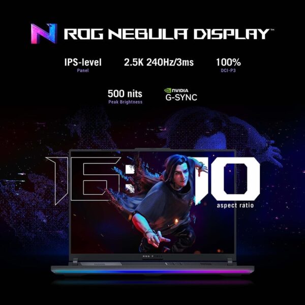 ASUS ROG Strix 16 G614JIR 16.0" WUXGA 165Hz Gaming Laptop (Intel i9-14900HX, NVIDIA GeForce RTX 4070 Laptop GPU, 16GB RAM, 1TB PCIe SSD, Windows 11 Home) - Image 3