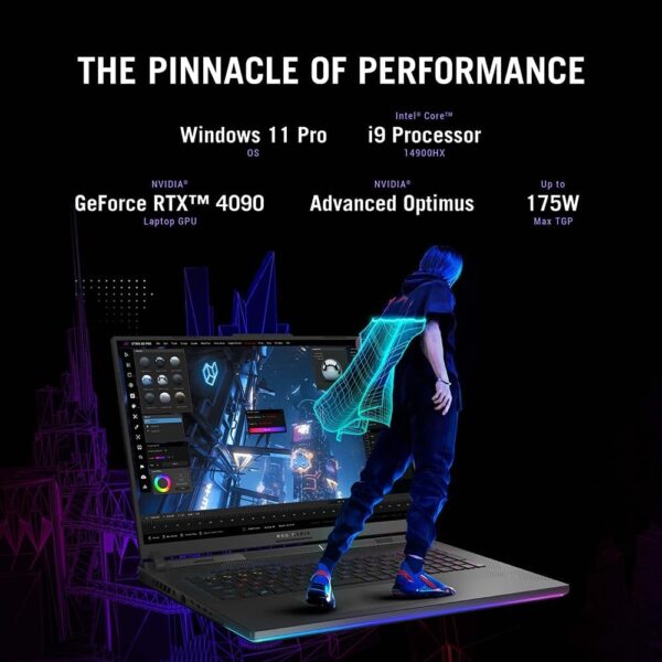 ASUS ROG Strix 16 G614JIR 16.0" WUXGA 165Hz Gaming Laptop (Intel i9-14900HX, NVIDIA GeForce RTX 4070 Laptop GPU, 16GB RAM, 1TB PCIe SSD, Windows 11 Home) - Image 53
