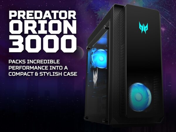 Acer Predator Orion 3000 PO3-640 Gaming PC - (Intel Core i5-12400F, 16GB, 1TB SSD, NVIDIA GeForce RTX 3060, Windows 11, Black) - Image 2