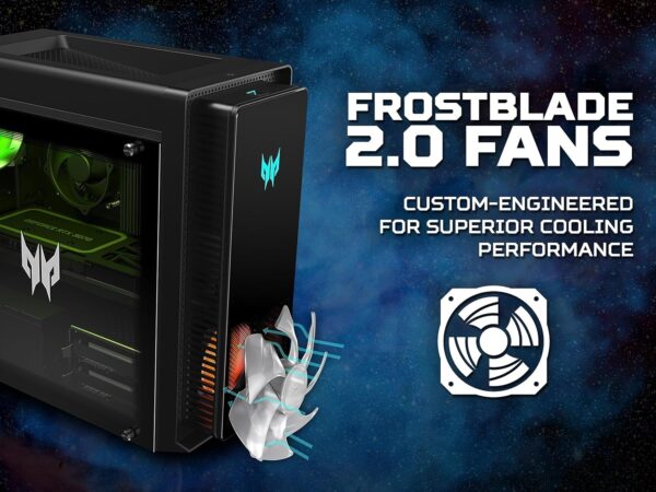Acer Predator Orion 3000 PO3-640 Gaming PC - (Intel Core i5-12400F, 16GB, 1TB SSD, NVIDIA GeForce RTX 3060, Windows 11, Black) - Image 6