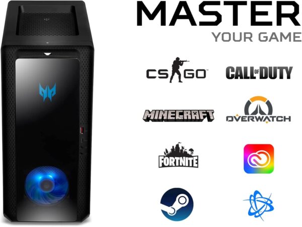 Acer Predator Orion 3000 PO3-640 Gaming PC - (Intel Core i5-12400F, 16GB, 1TB SSD, NVIDIA GeForce RTX 3060, Windows 11, Black) - Image 17