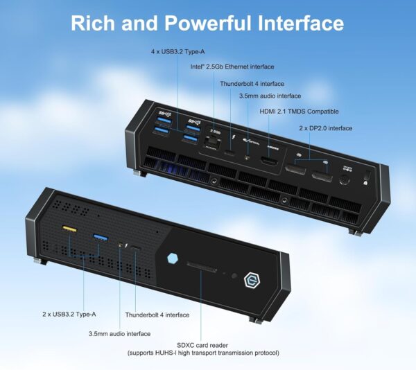 Intel Gaming Pc, 12th Core i7-12700H(14C/20T, 24MB Cache) Intel NUC 12 Enthusiast Mini PC, Intel Arc A770M 16GB GDDR6, 32GB DDR4 Ram, 1TB SSD, Support 8K/WiFi6E/BT5.3/Thunderbolt4/HDMI/DP/Win 11 Pro - Image 6