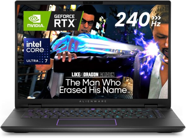 Alienware m16 R2 Gaming Laptop 16" QHD+ (2560 x 1600) 240Hz Display, Intel Core Ultra 7 Processor 155H, NVIDIA GeForce RTX 4060 Graphics, 16GB RAM, 1TB SSD, Windows 11 Home, English Backlit Keyboard